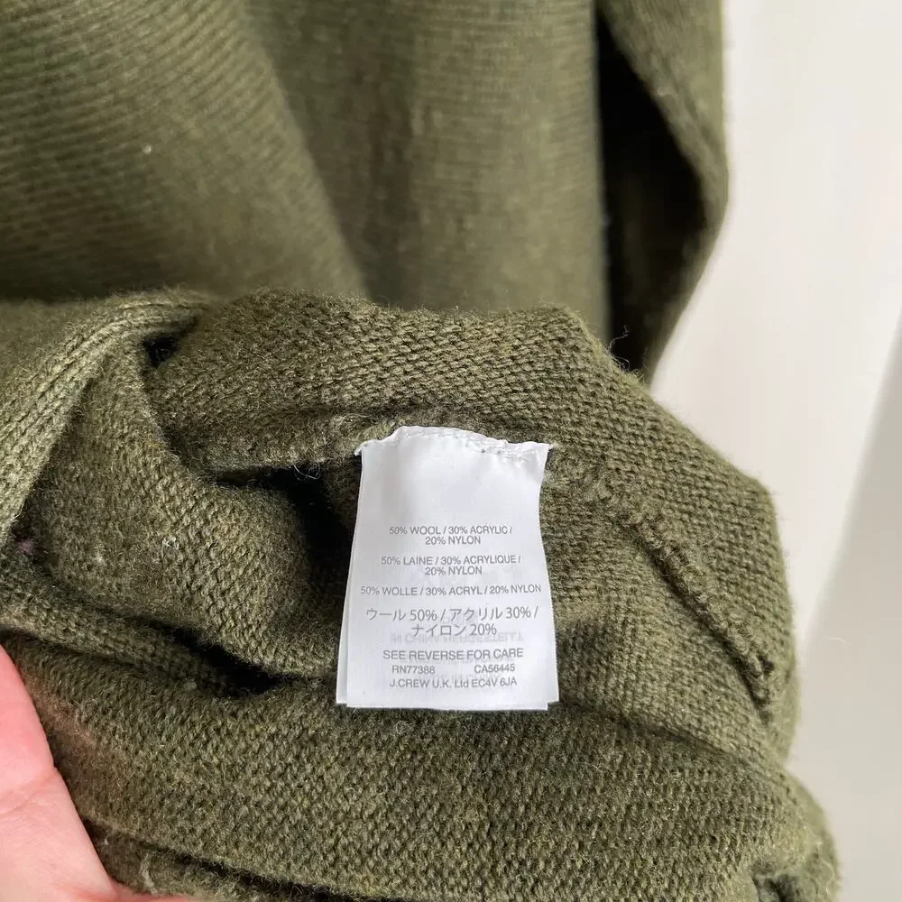 J. Crew Green Bow Wool Sweater (Size M)